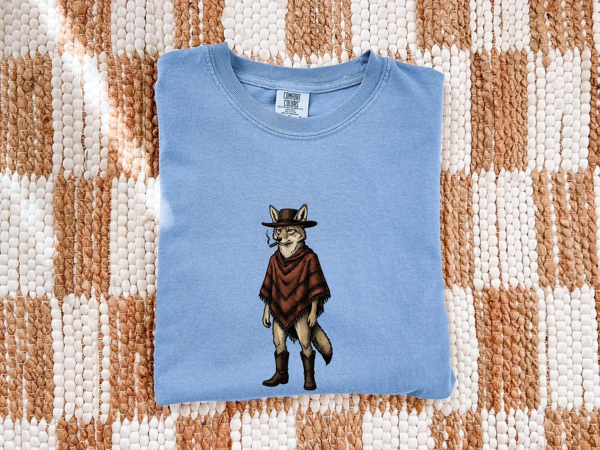 Cowboy Coyote Shirt – Vintage Western Animal Tee