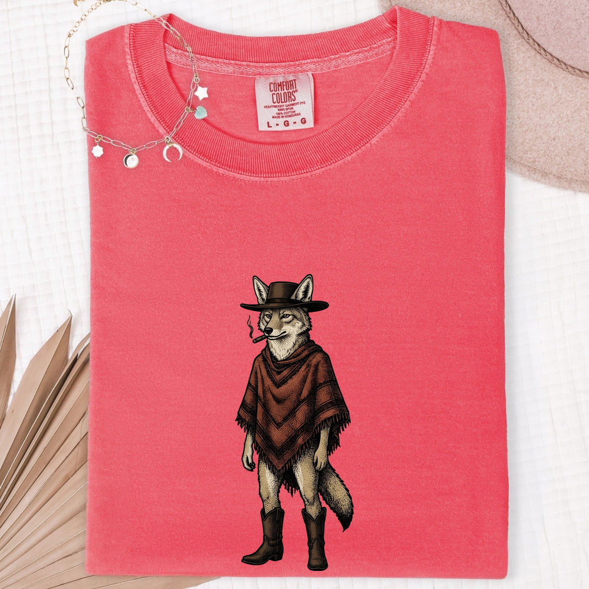 Cowboy Coyote Shirt – Vintage Western Animal Tee