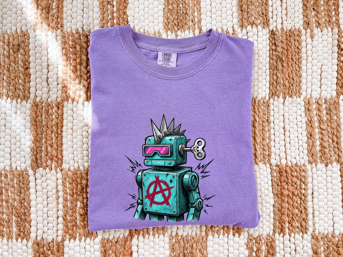 Punk Robot Shirt – Retro Cyberpunk Graphic Tee