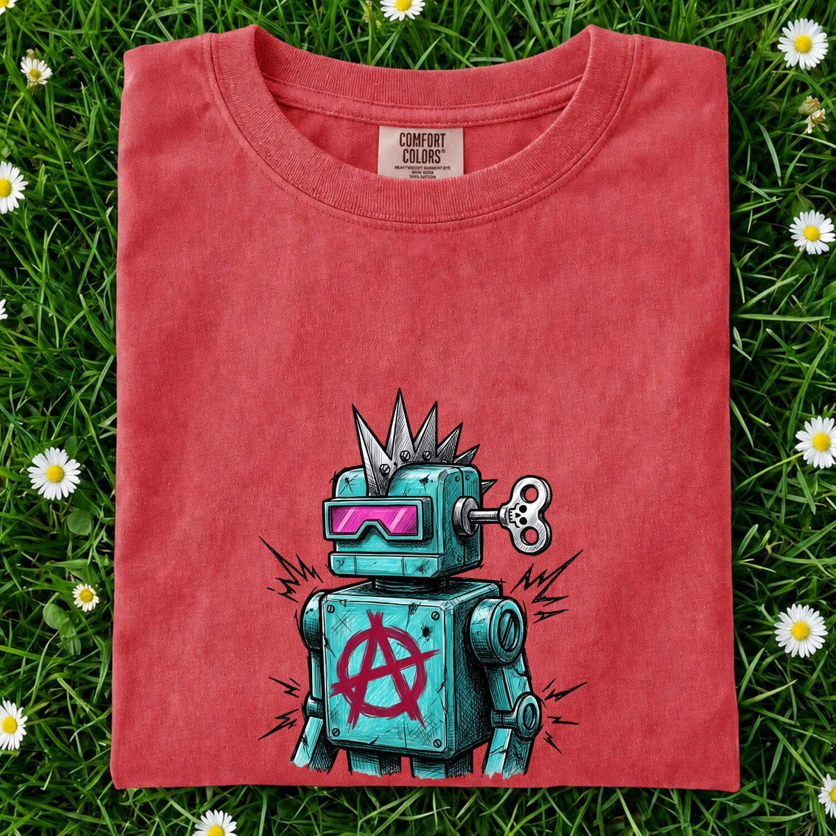 Punk Robot Shirt – Retro Cyberpunk Graphic Tee