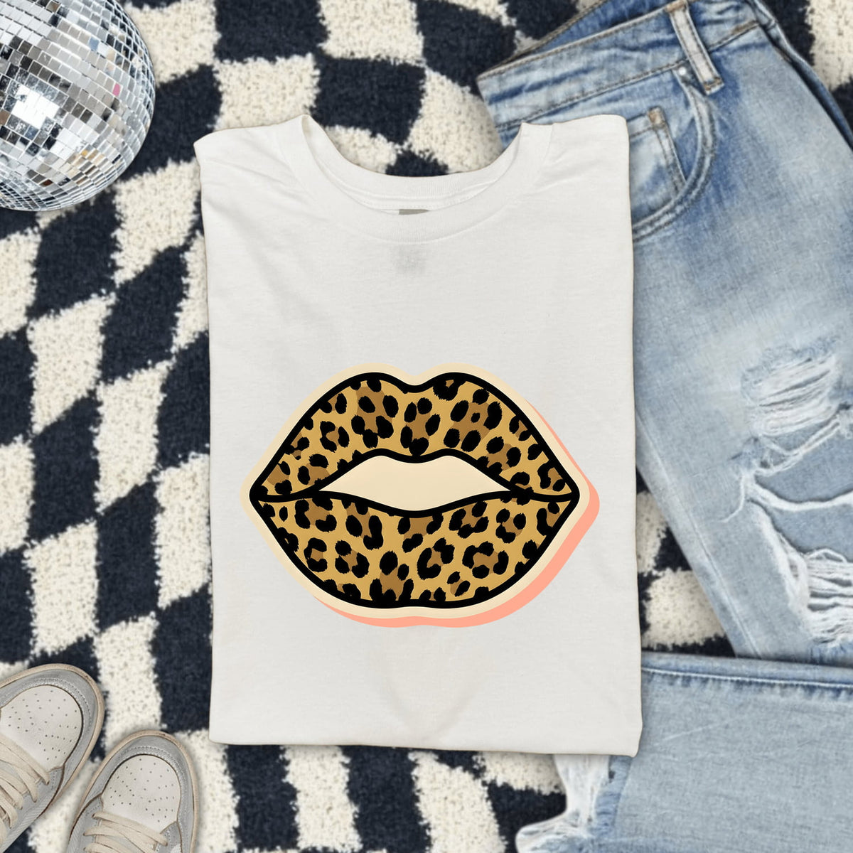 Leopard Print Lips Shirt