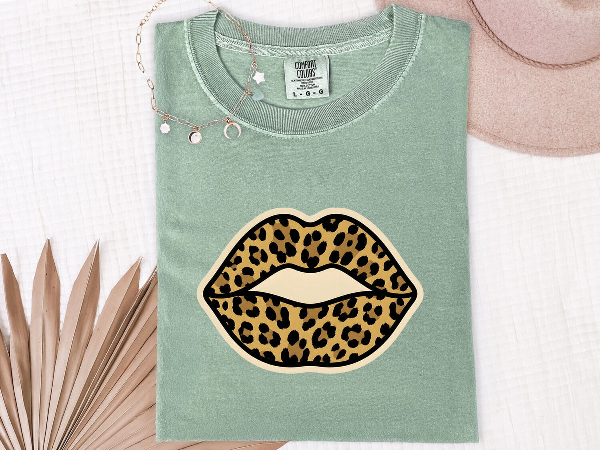 Leopard Print Lips Shirt