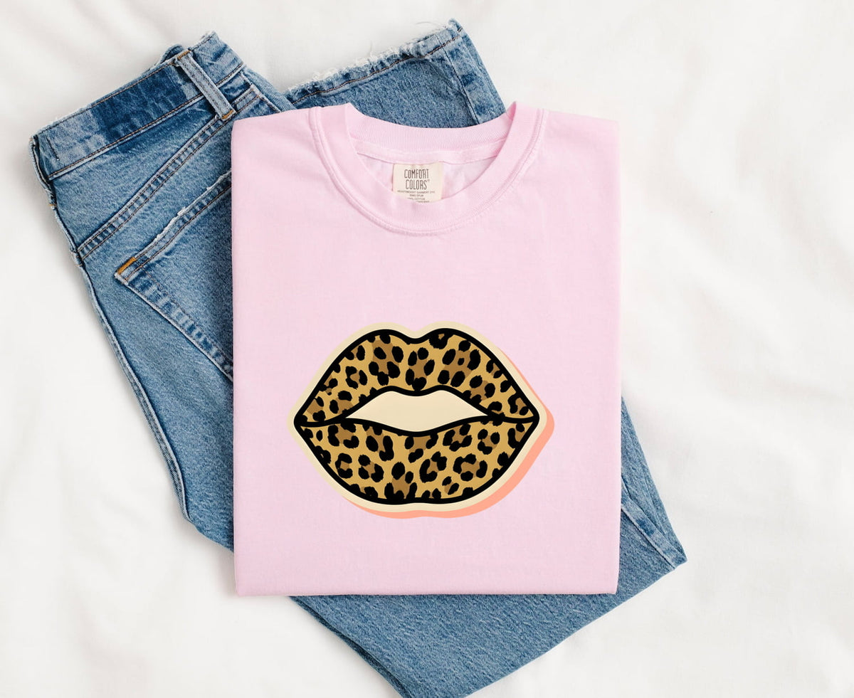 Leopard Print Lips Shirt