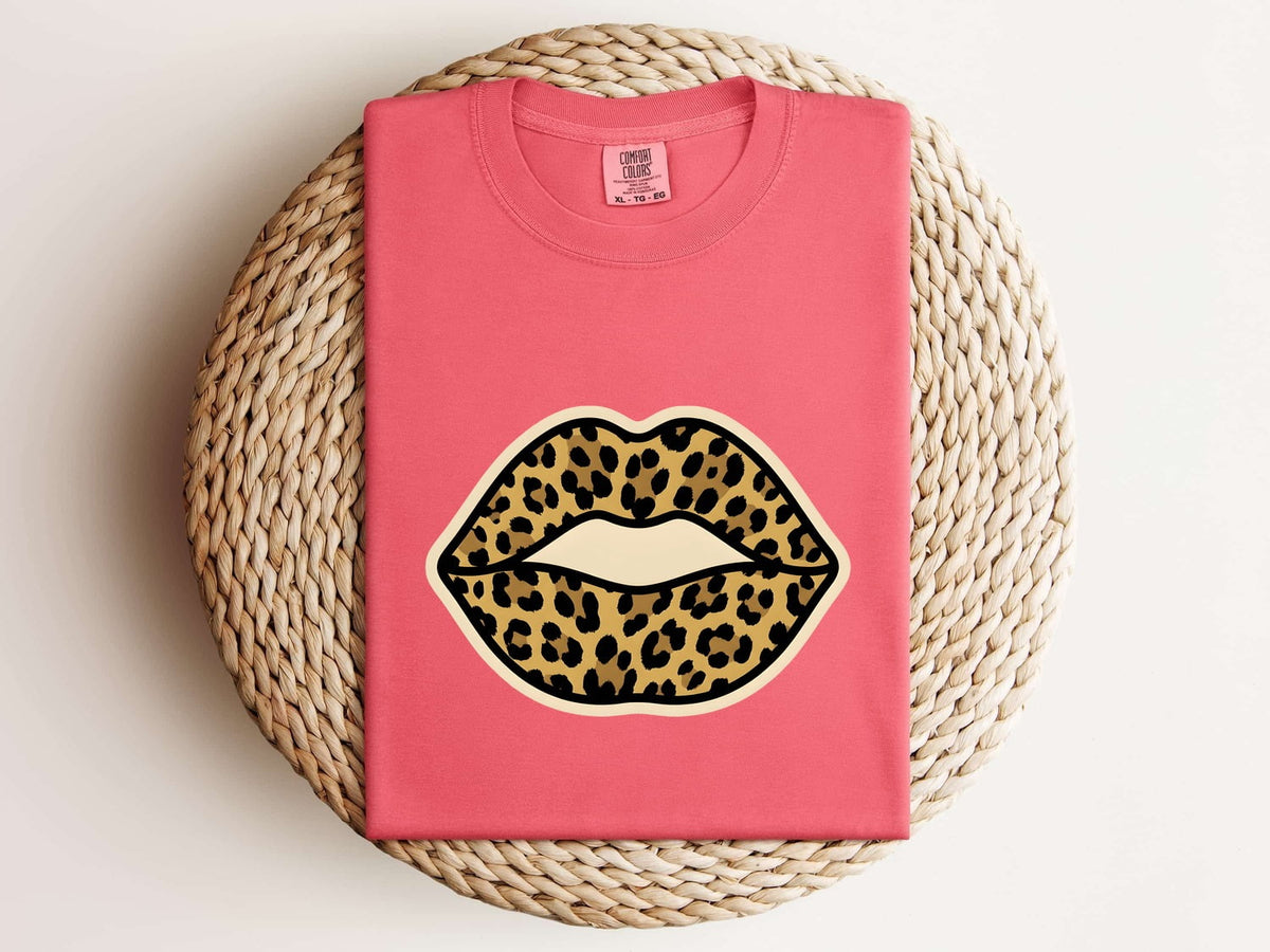 Leopard Print Lips Shirt