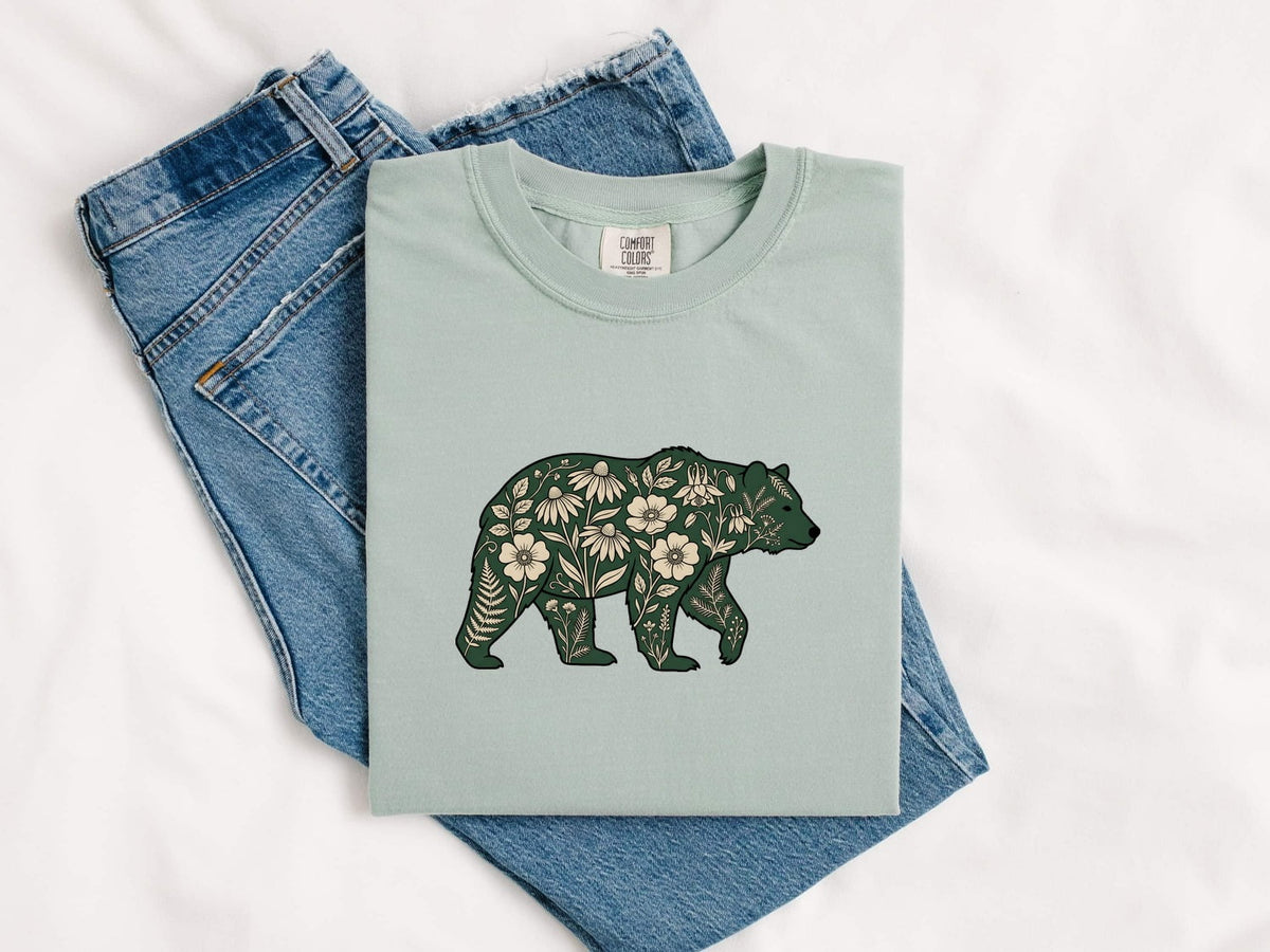 Floral Botanical Bear Shirt