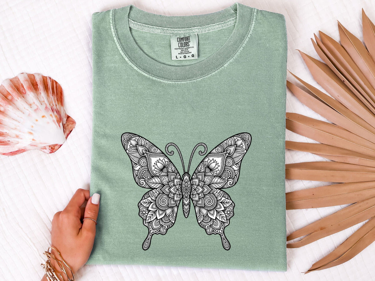 Floral Botanical Butterfly Shirt