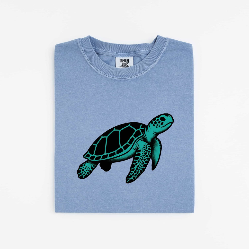 Turquoise Sea Turtle Shirt – Ocean Lover Graphic Tee