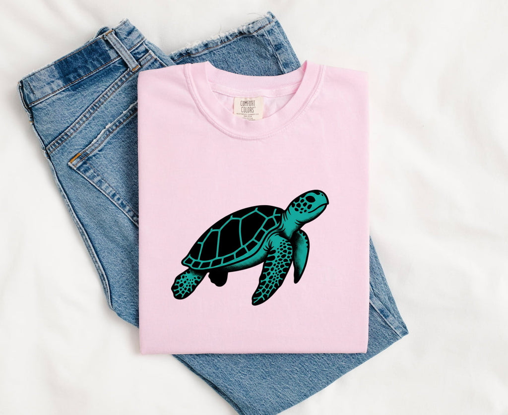 Turquoise Sea Turtle Shirt – Ocean Lover Graphic Tee