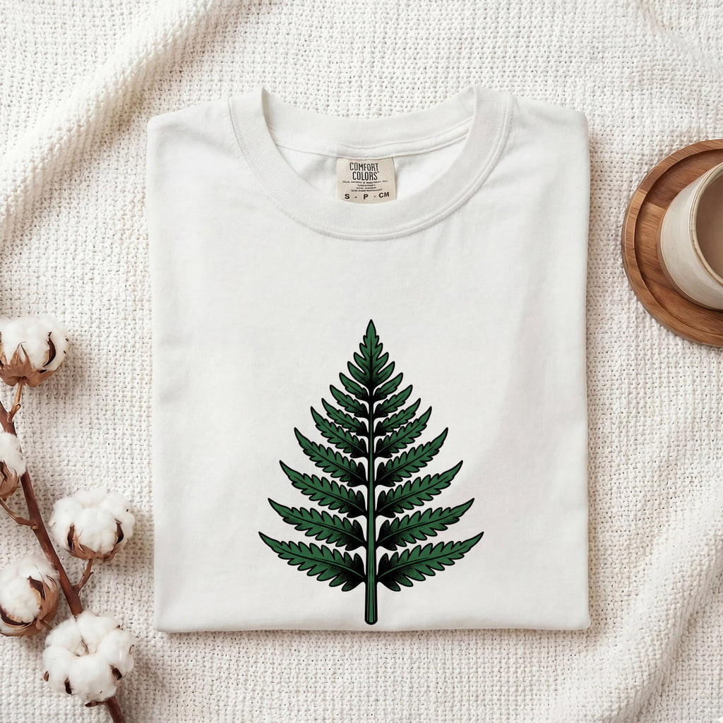 Green Fern Shirt – Botanical Nature Graphic Tee