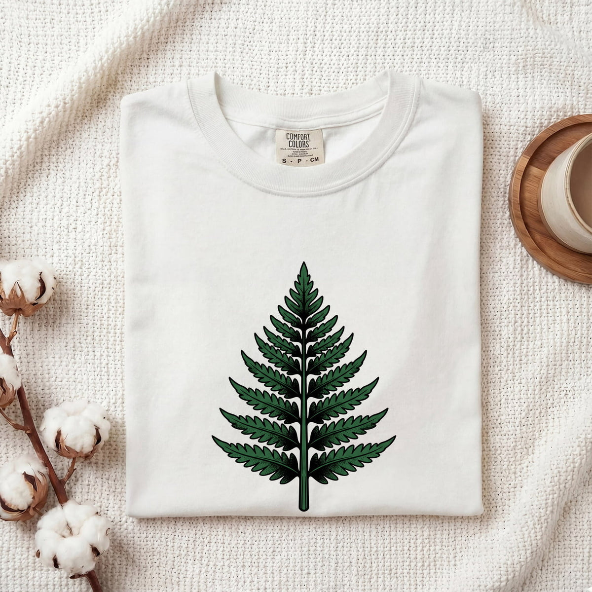 Green Fern Shirt – Botanical Nature Graphic Tee