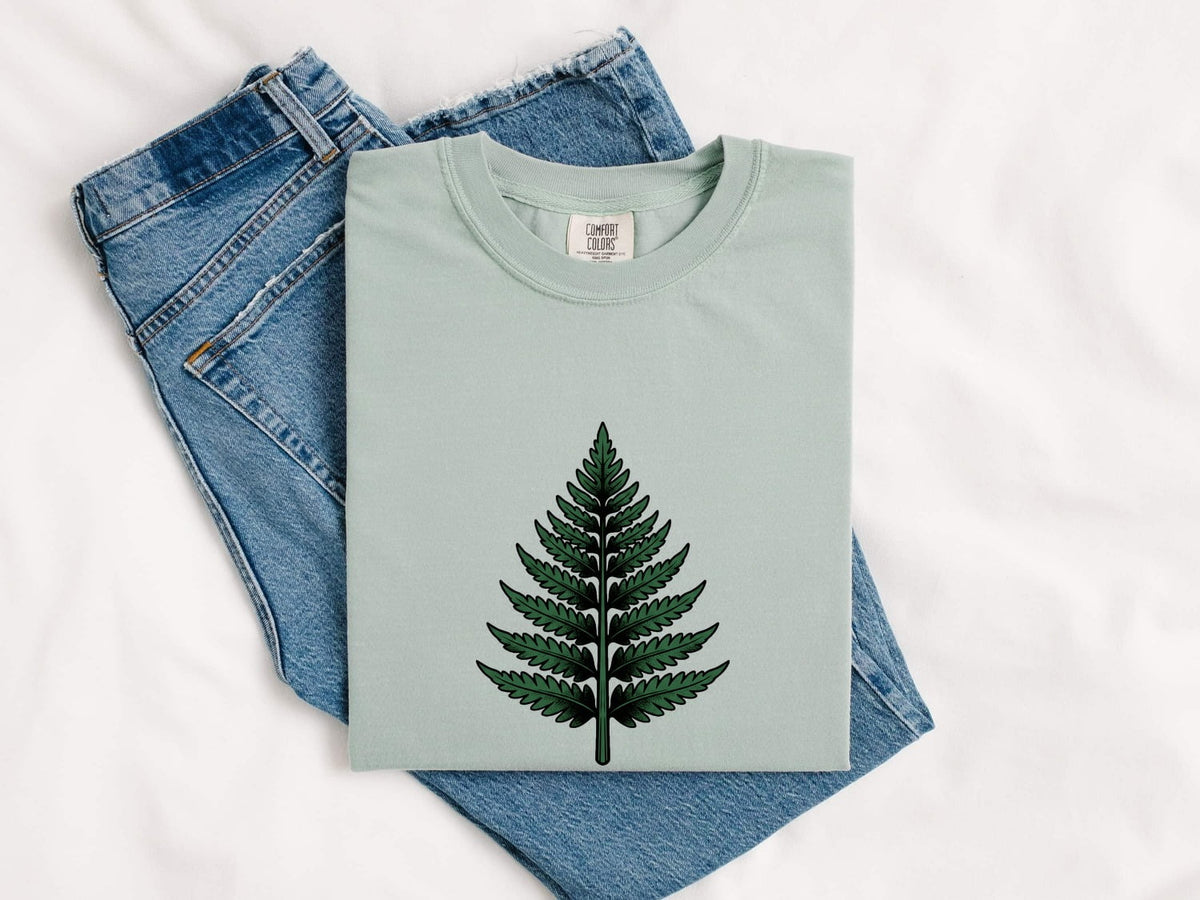 Green Fern Shirt – Botanical Nature Graphic Tee