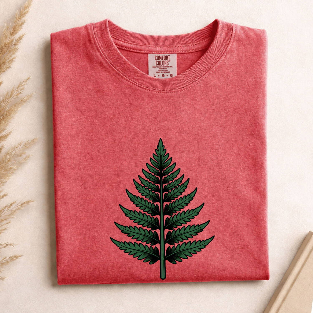 Green Fern Shirt – Botanical Nature Graphic Tee