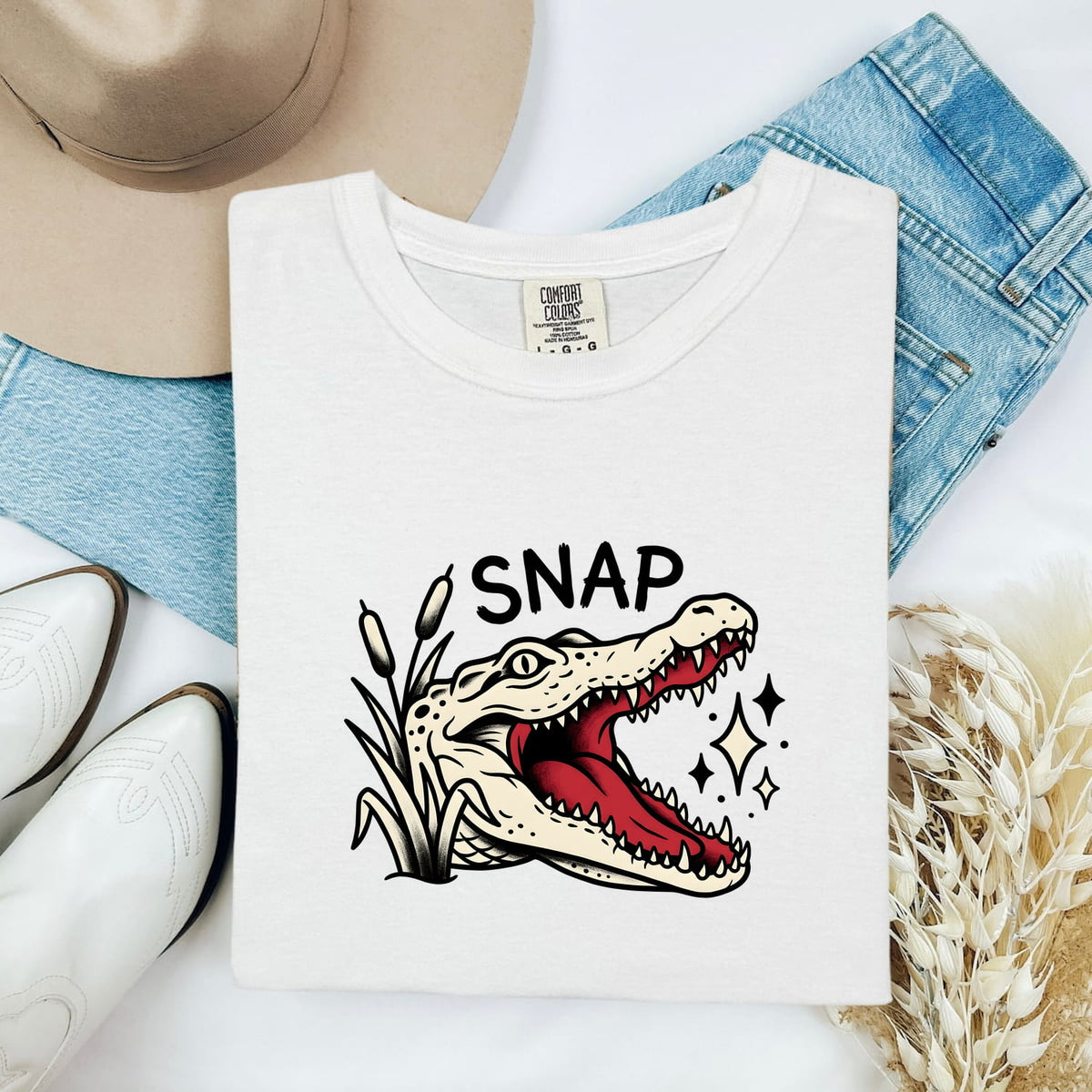 Snap Alligator Shirt – Funny Crocodile Reptile Graphic Tee