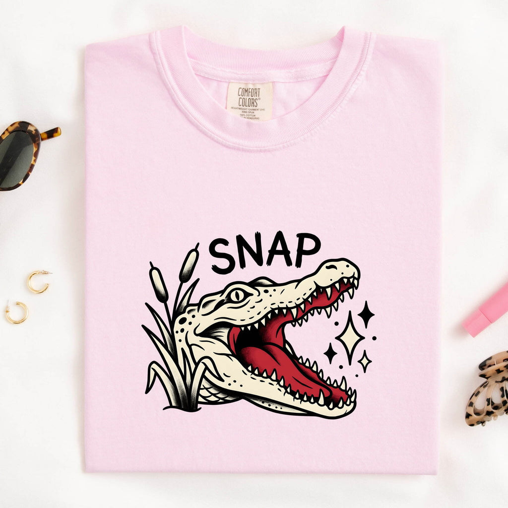 Snap Alligator Shirt – Funny Crocodile Reptile Graphic Tee