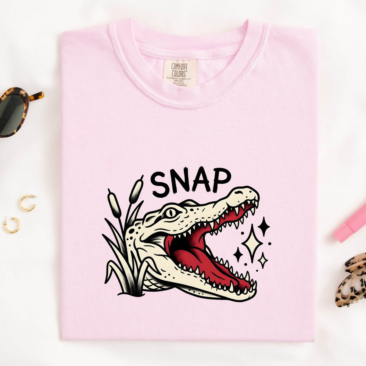 Snap Alligator Shirt – Funny Crocodile Reptile Graphic Tee