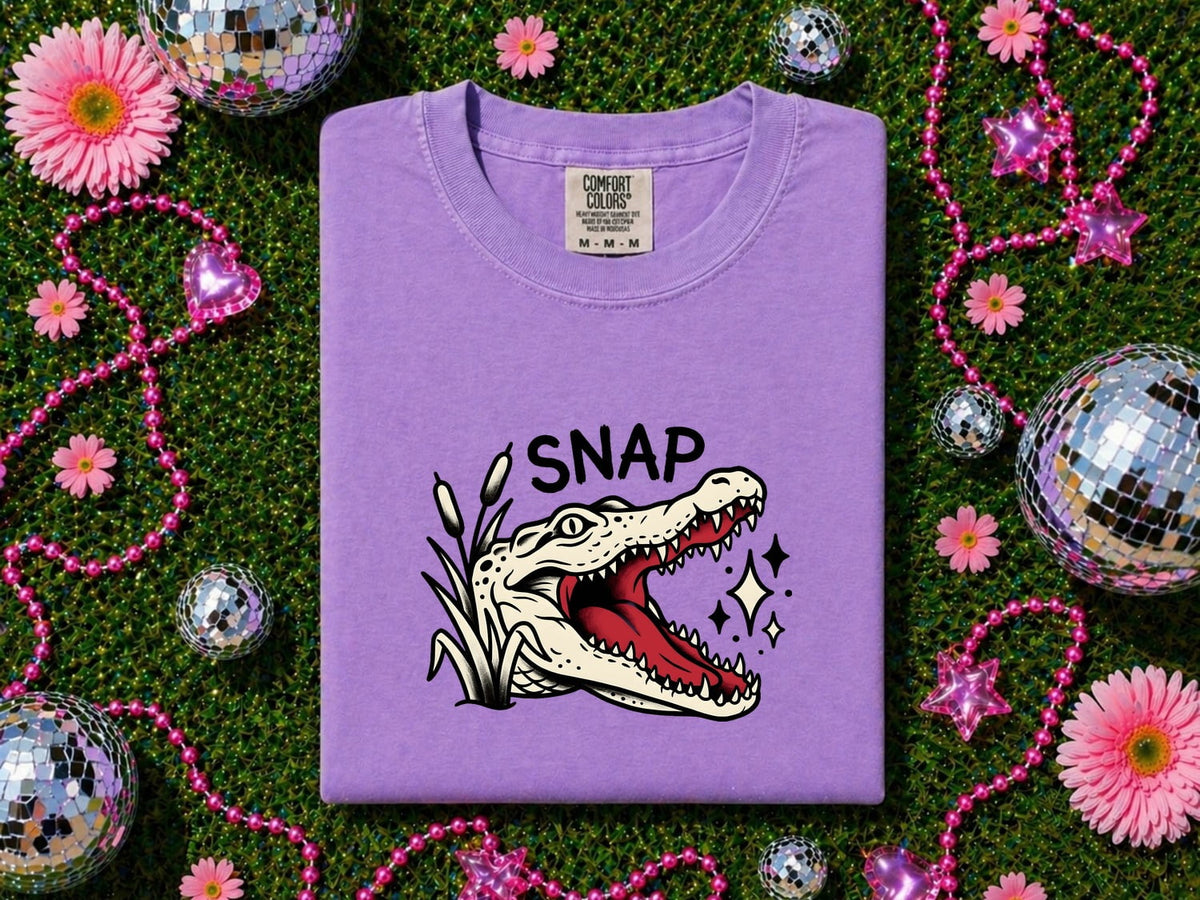 Snap Alligator Shirt – Funny Crocodile Reptile Graphic Tee