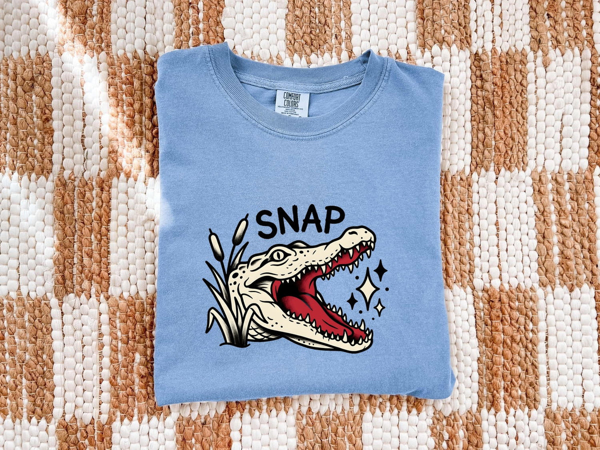 Snap Alligator Shirt – Funny Crocodile Reptile Graphic Tee
