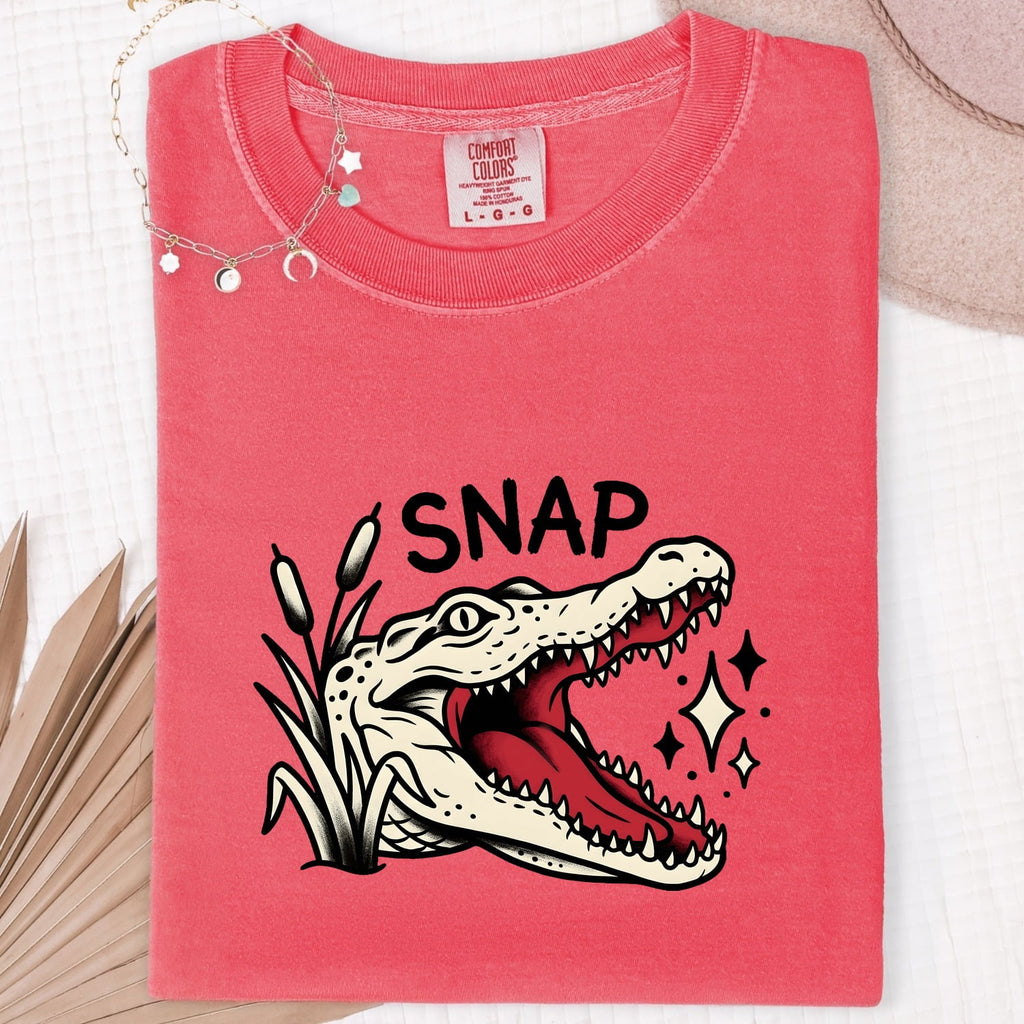 Snap Alligator Shirt – Funny Crocodile Reptile Graphic Tee