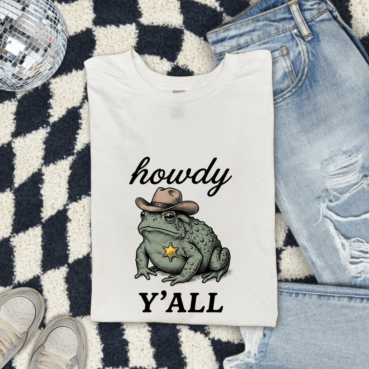 Howdy Y'all Cowboy Frog Shirt – Funny Western Graphic Tee