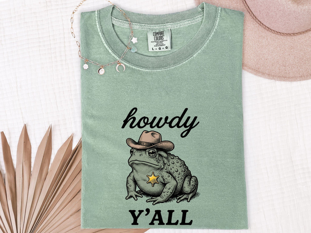 Howdy Y'all Cowboy Frog Shirt – Funny Western Graphic Tee