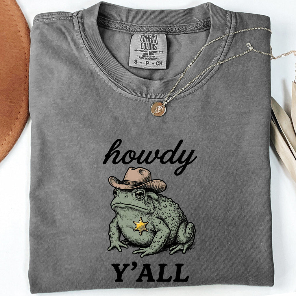 Howdy Y'all Cowboy Frog Shirt – Funny Western Graphic Tee