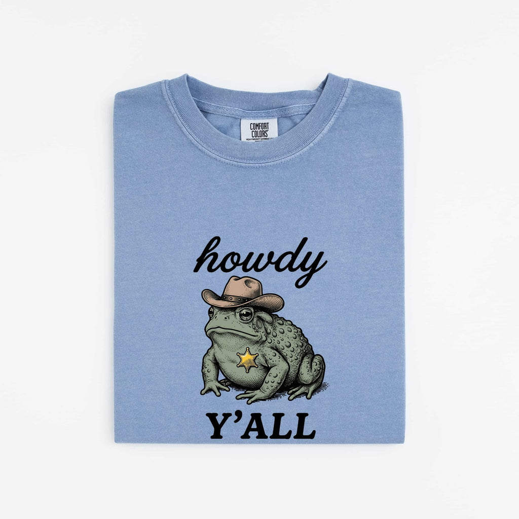 Howdy Y'all Cowboy Frog Shirt – Funny Western Graphic Tee