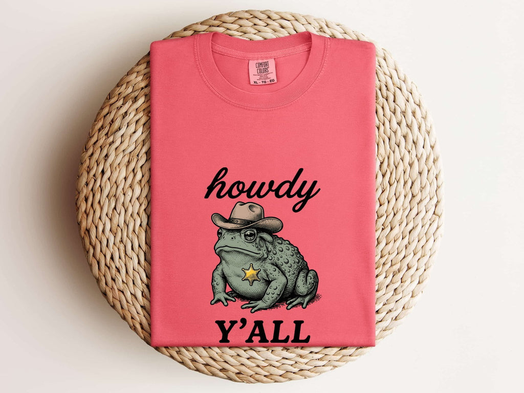 Howdy Y'all Cowboy Frog Shirt – Funny Western Graphic Tee