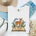 Fawn on a Book Shirt – Woodland Reader Graphic Tee