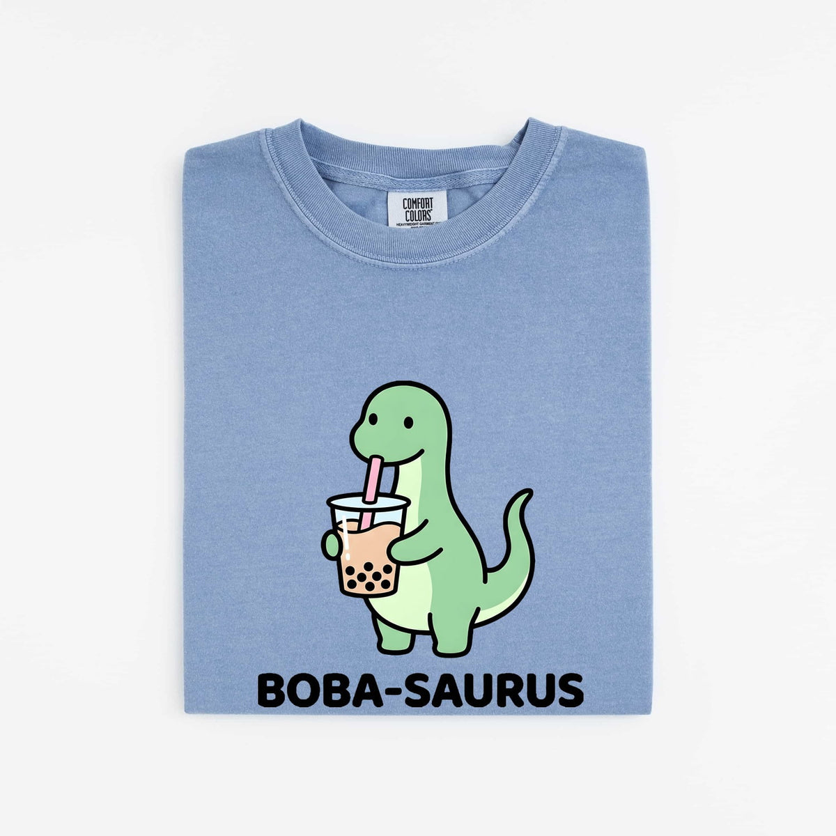 Boba-Saurus Shirt – Cute Dinosaur Bubble Tea Tee
