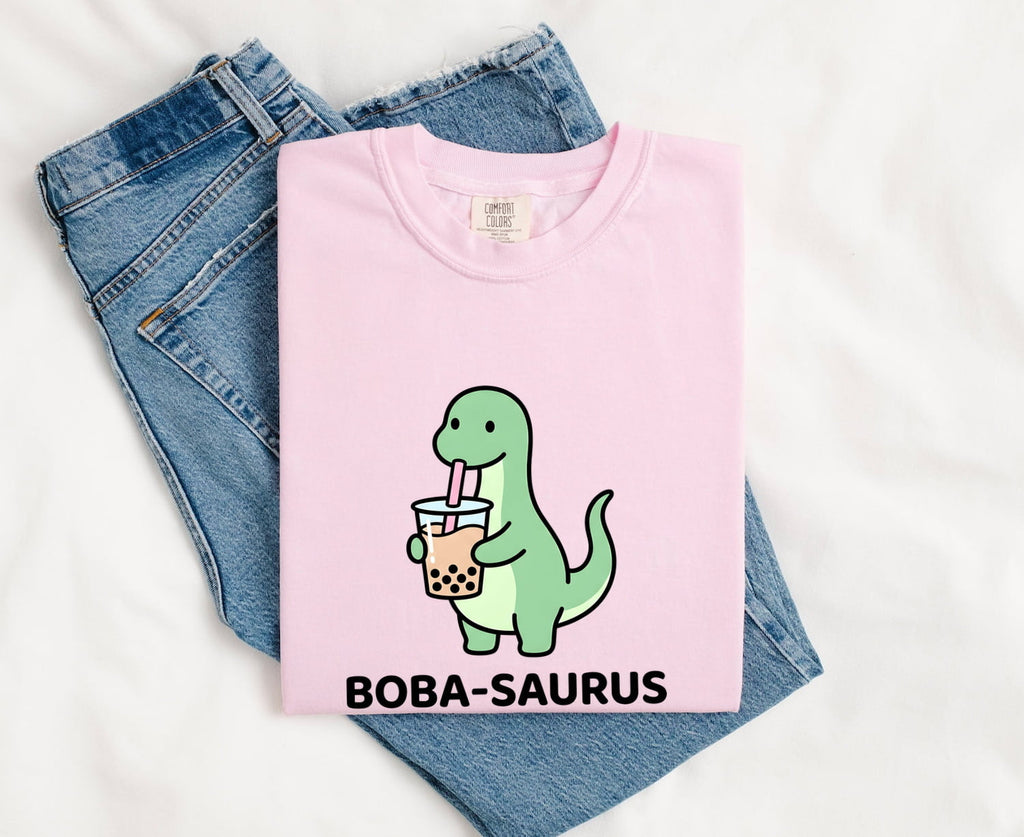 Boba-Saurus Shirt – Cute Dinosaur Bubble Tea Tee