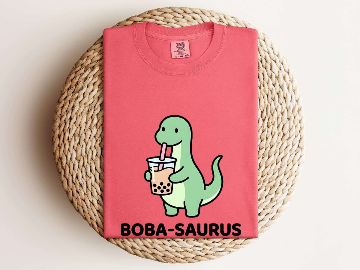 Boba-Saurus Shirt – Cute Dinosaur Bubble Tea Tee