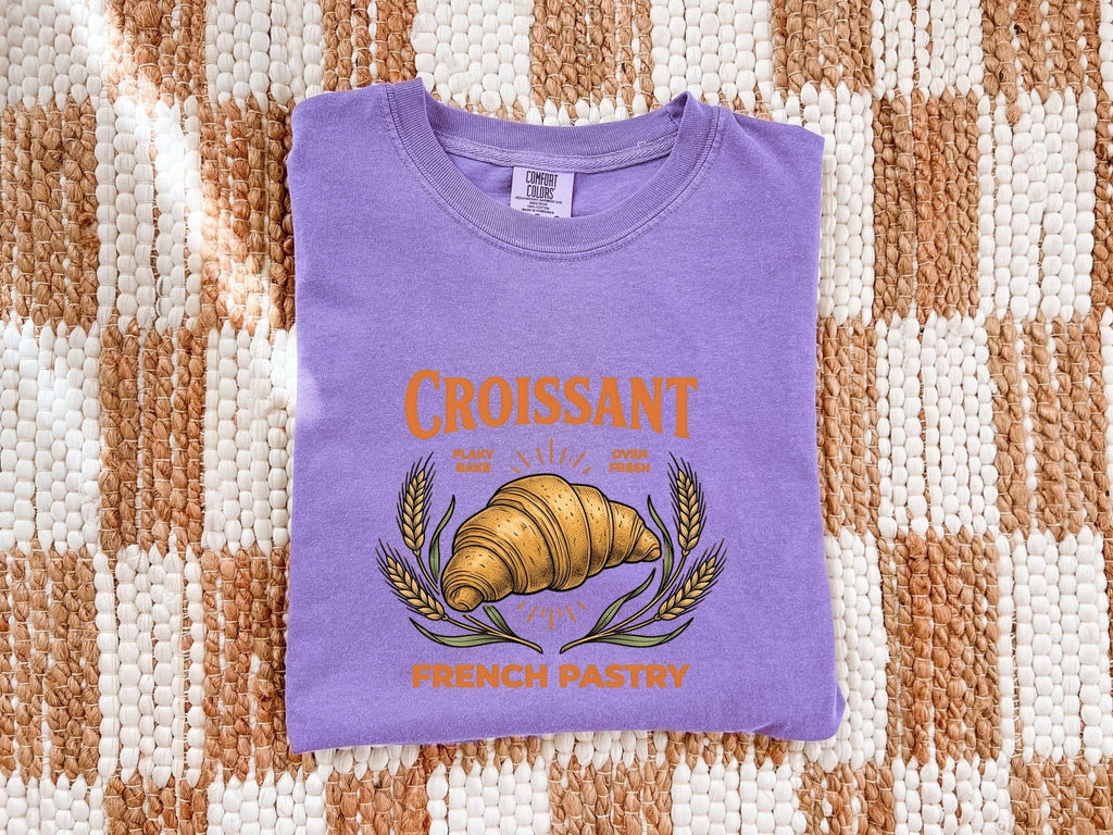 Vintage Croissant Shirt – French Pastry Bakery Lover Tee