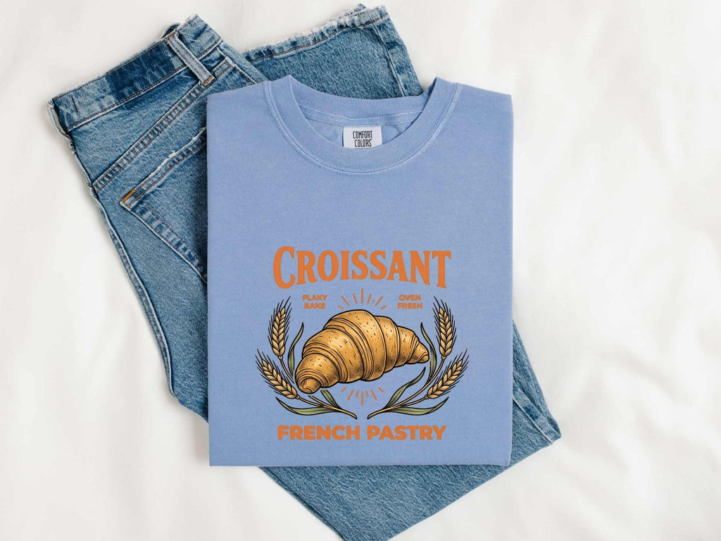 Vintage Croissant Shirt – French Pastry Bakery Lover Tee