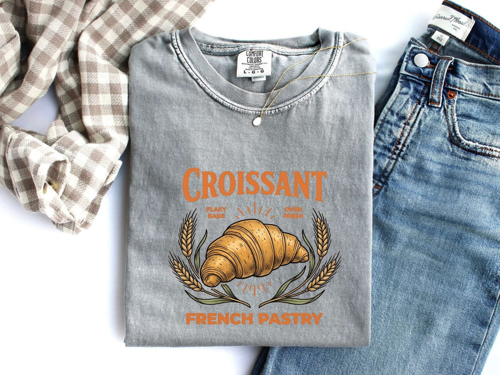 Vintage Croissant Shirt – French Pastry Bakery Lover Tee
