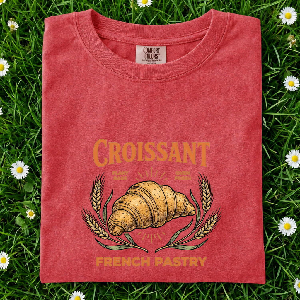 Vintage Croissant Shirt – French Pastry Bakery Lover Tee