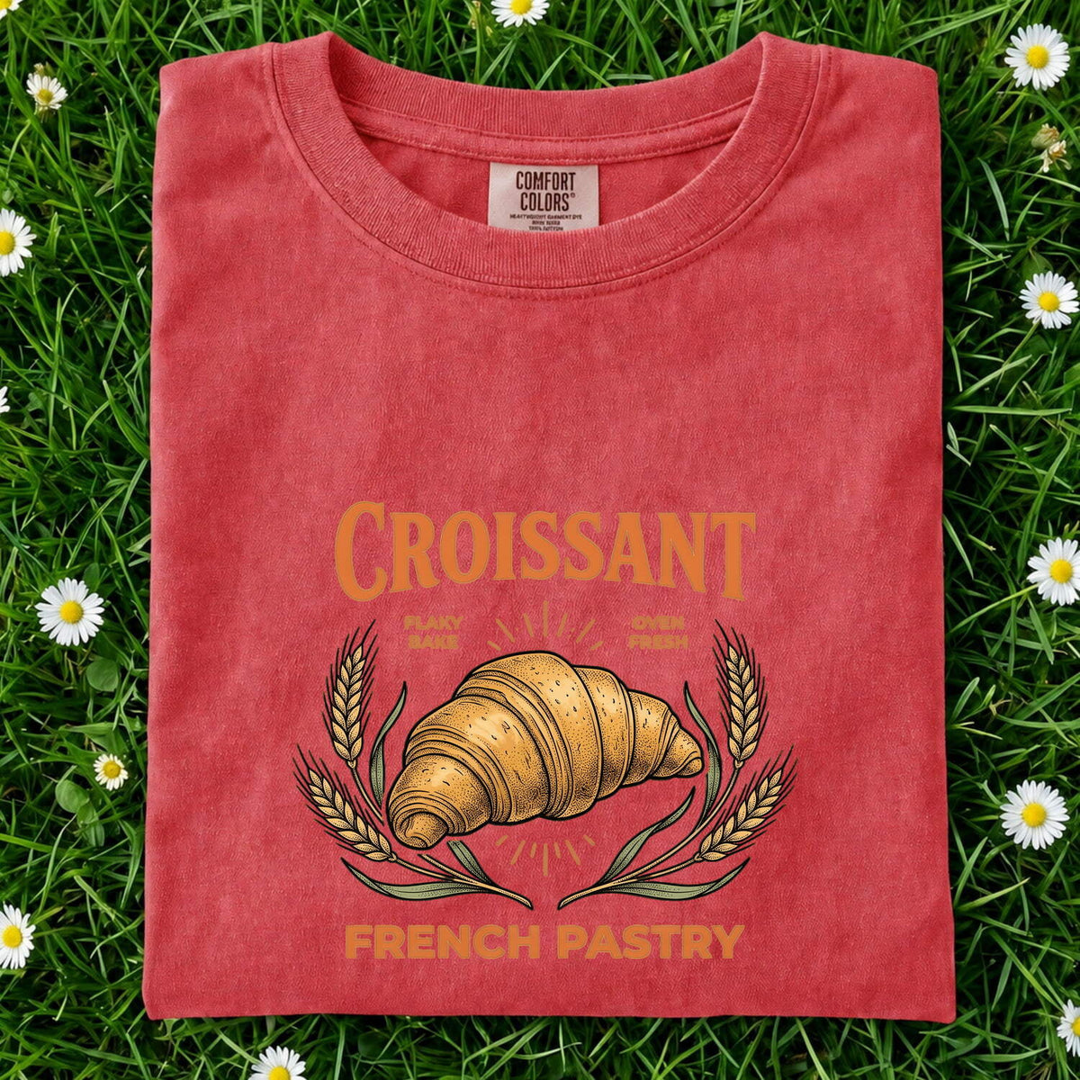 Vintage Croissant Shirt – French Pastry Bakery Lover Tee