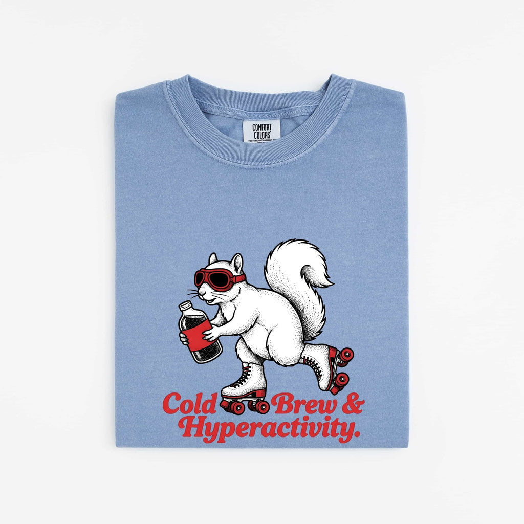 Cold Brew Squirrel Shirt – Funny Roller Skating Coffee Tee