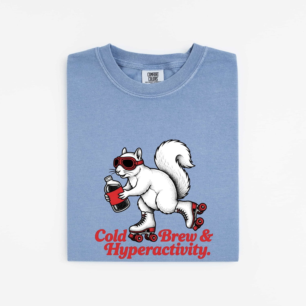 Cold Brew Squirrel Shirt – Funny Roller Skating Coffee Tee