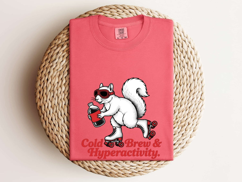 Cold Brew Squirrel Shirt – Funny Roller Skating Coffee Tee