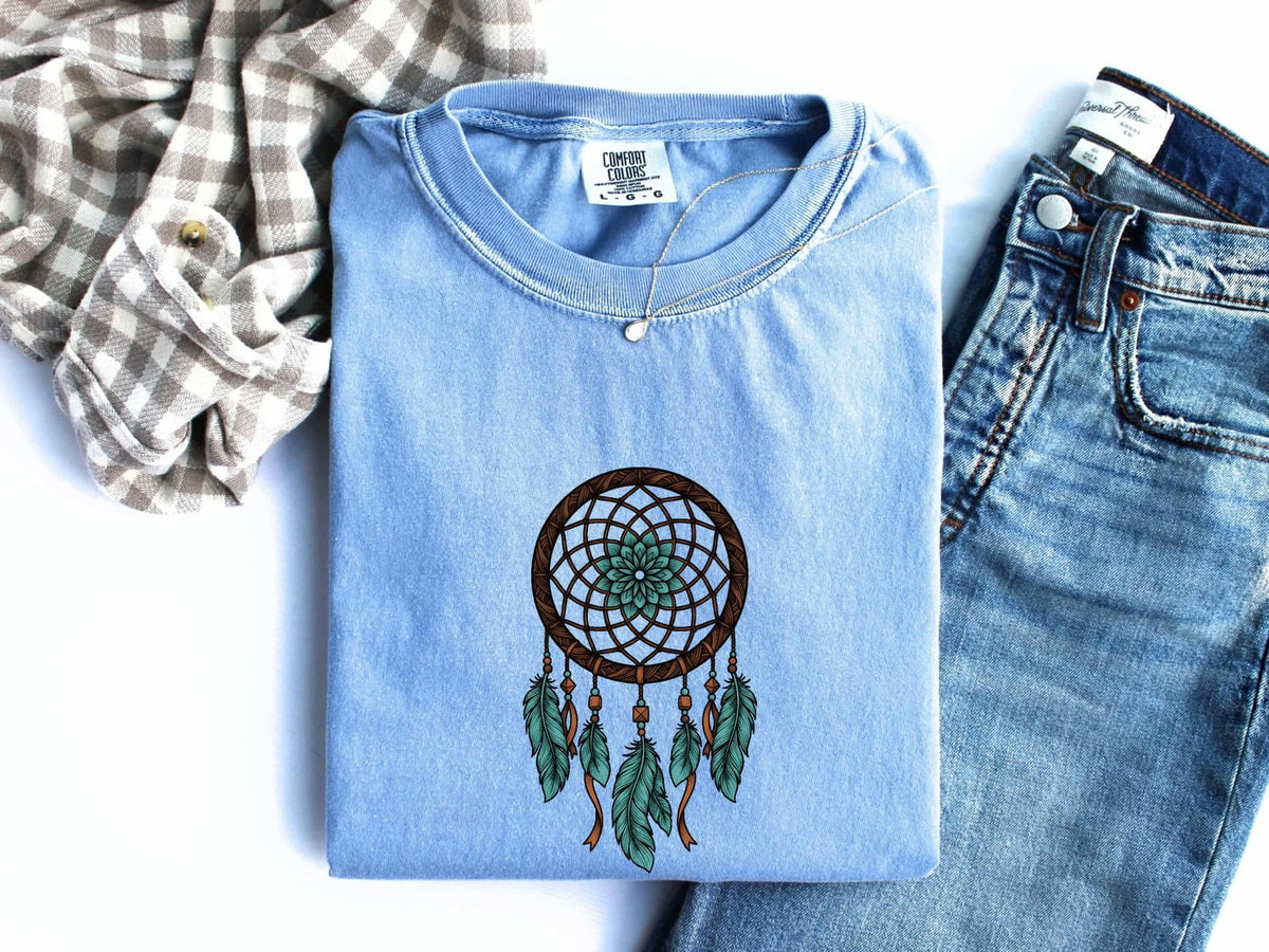 Dreamcatcher Shirt – Boho Feather Graphic Tee