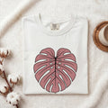 Pink Monstera Leaf Shirt – Botanical Plant Graphic Tee
