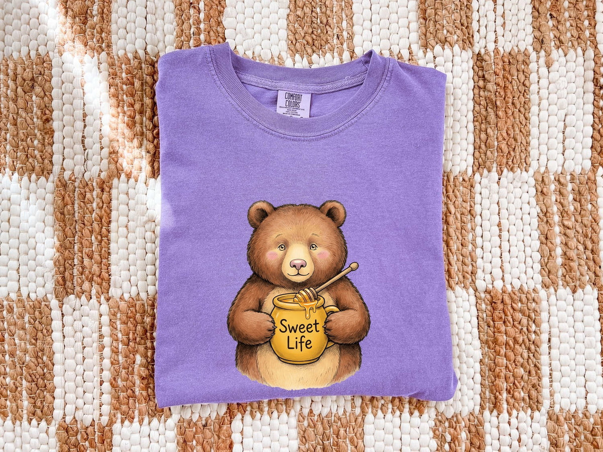 Sweet Life Honey Bear Shirt – Cute Bear Graphic Tee