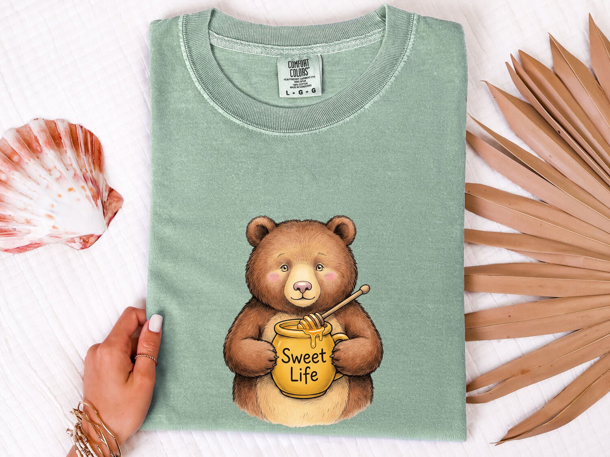 Sweet Life Honey Bear Shirt – Cute Bear Graphic Tee