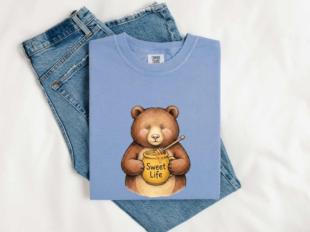 Sweet Life Honey Bear Shirt – Cute Bear Graphic Tee