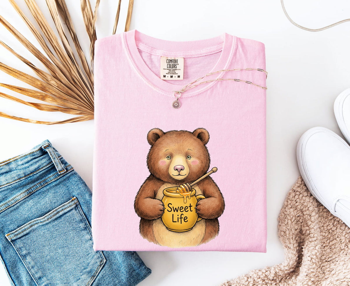 Sweet Life Honey Bear Shirt – Cute Bear Graphic Tee