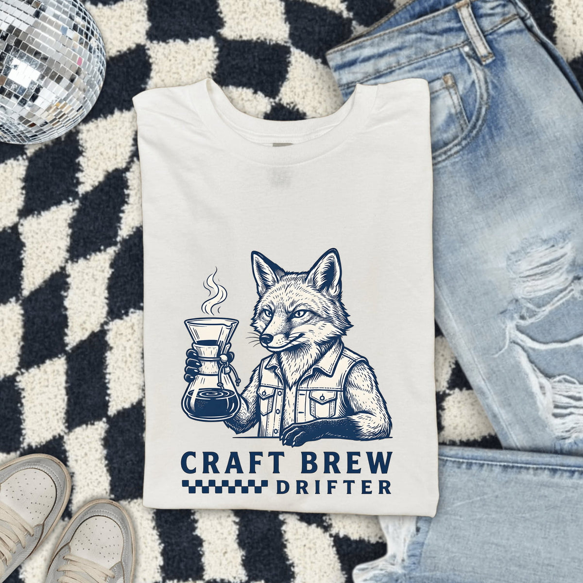 Craft Brew Drifter Fox T-Shirt – Coffee Lover Tee