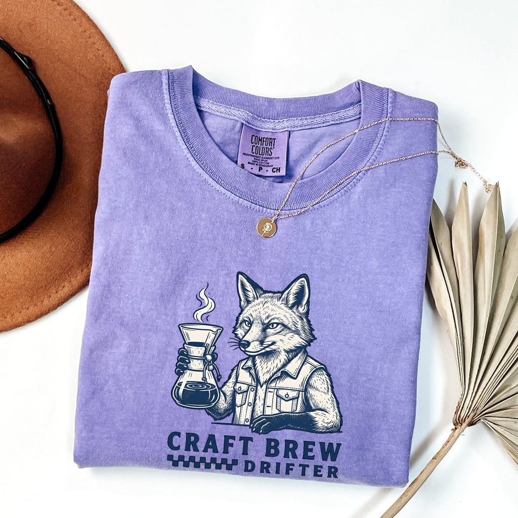Craft Brew Drifter Fox T-Shirt – Coffee Lover Tee