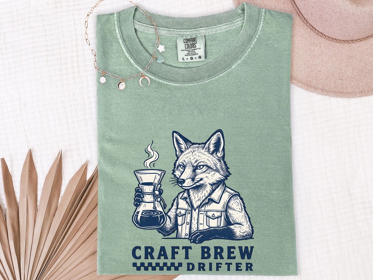 Craft Brew Drifter Fox T-Shirt – Coffee Lover Tee