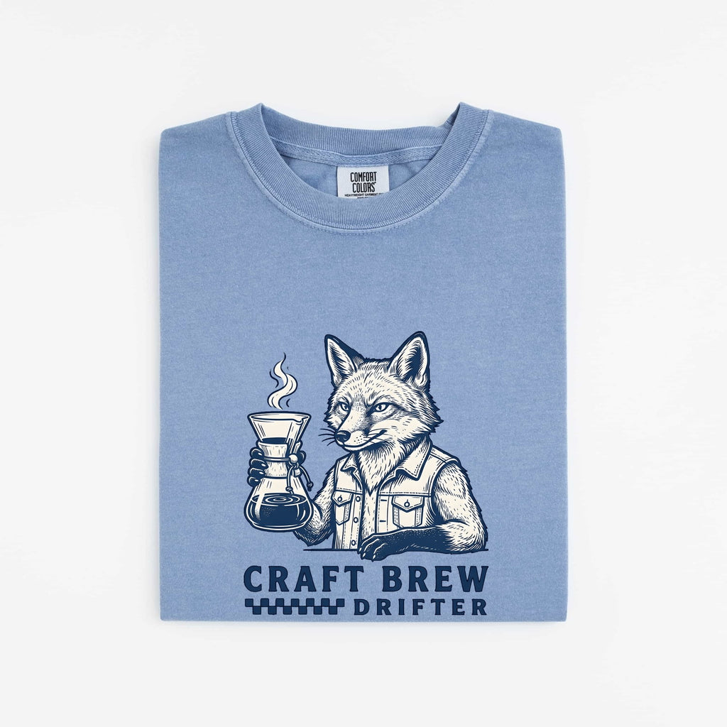 Craft Brew Drifter Fox T-Shirt – Coffee Lover Tee