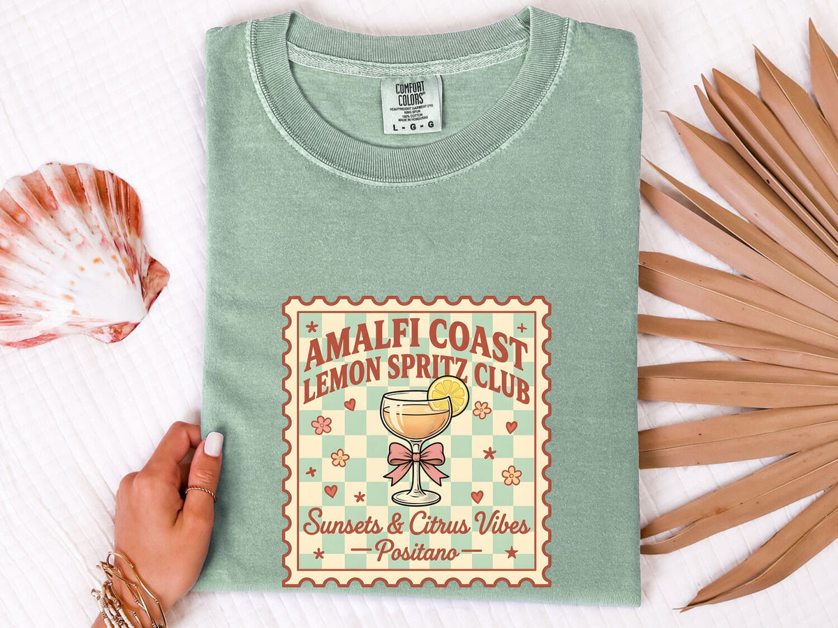 Amalfi Coast Lemon Spritz Club T-Shirt – Positano Italy Tee